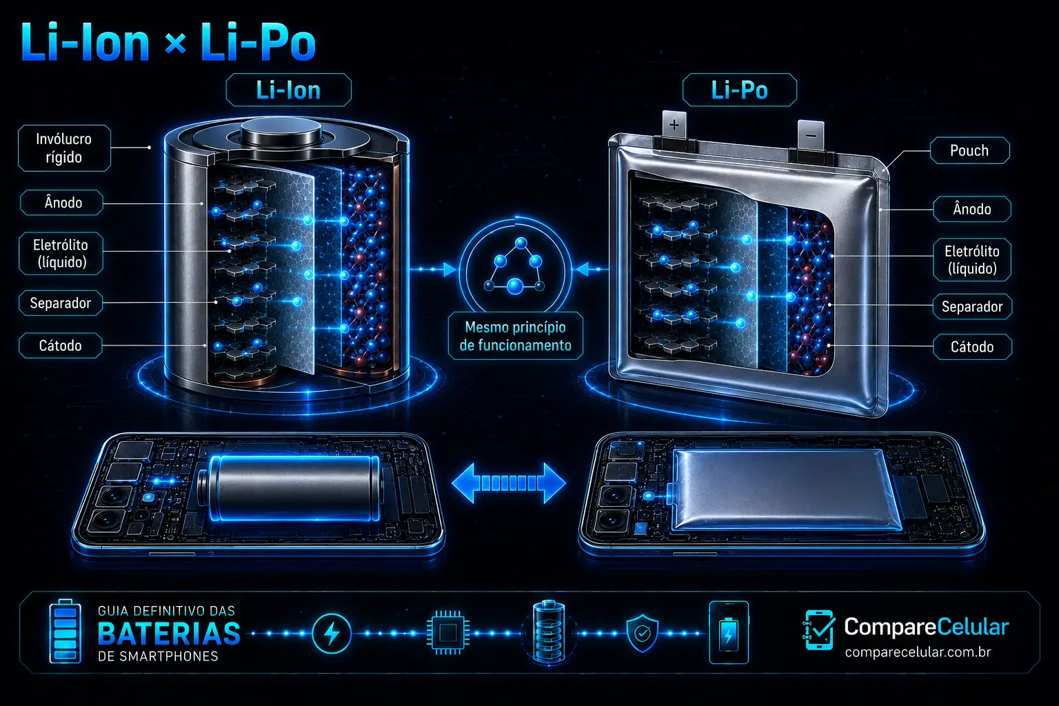 Diferenças entre as baterias Li-Ion e Li-Po