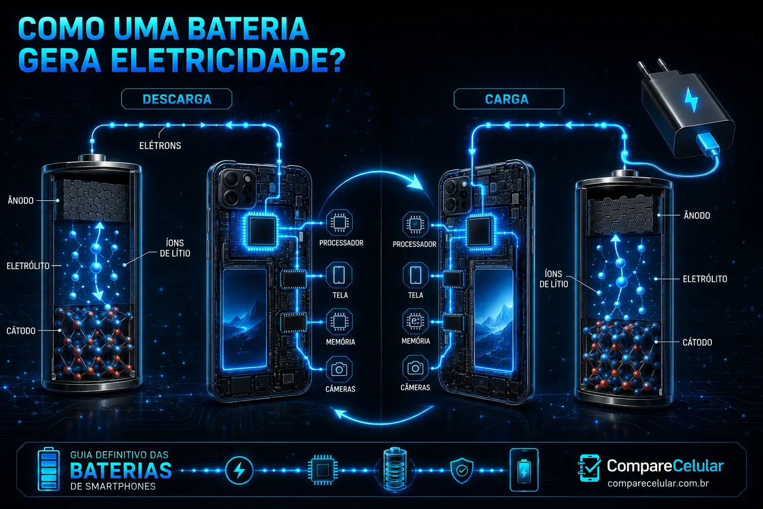 Como uma bateria gera eletricidade