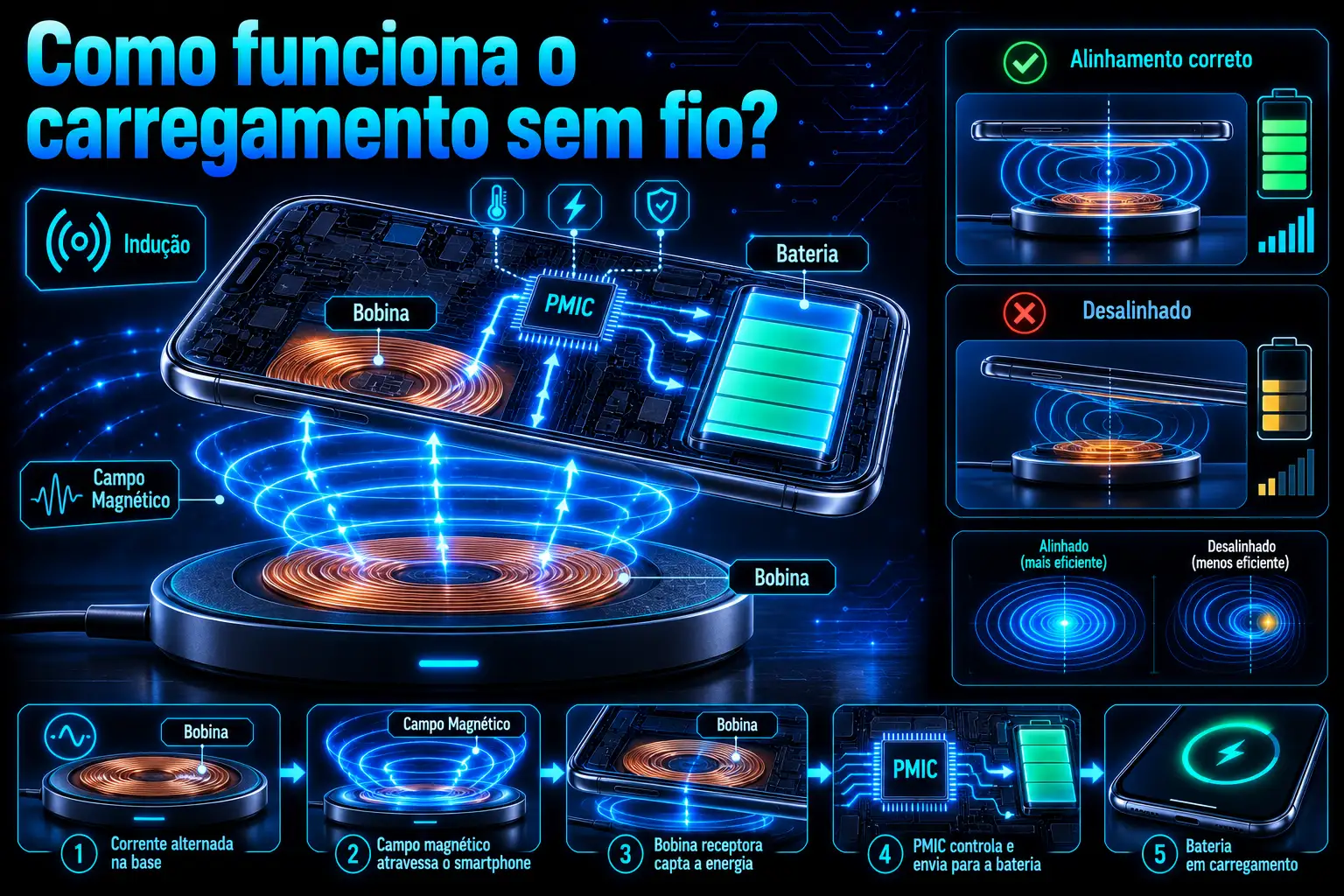 Como funciona o carregamento sem fio?