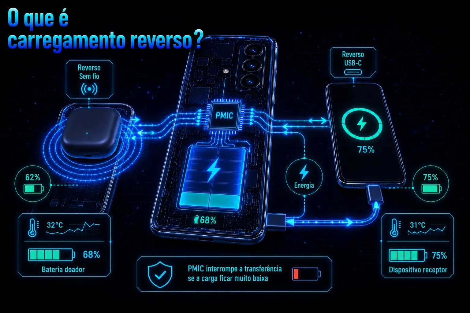 Seu smartphone como fonte de energia