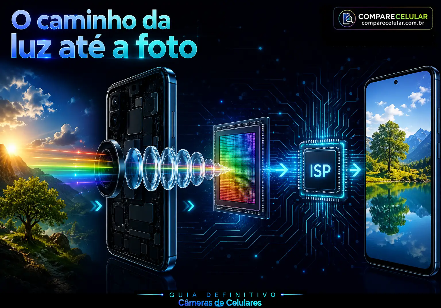O caminho da luz até a foto