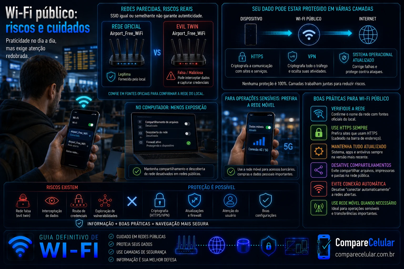 Wi-Fi Público: riscos e cuidados